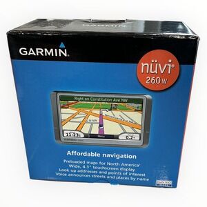 Garmin nuvi 260W GPS Navigation System 4.3in Touchscreen NA‎ New Open Box